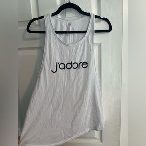 White workout tank